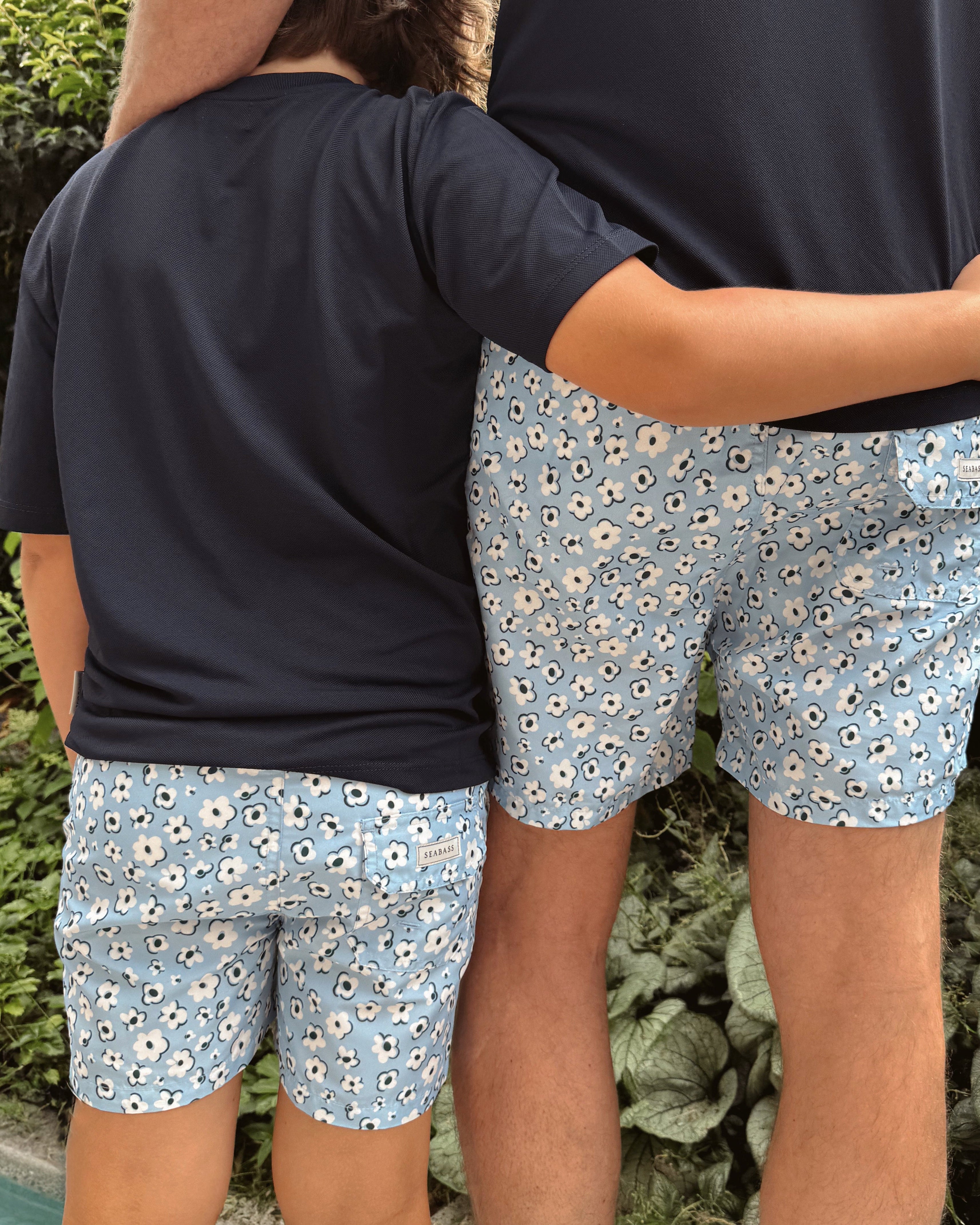 JUNGS UV BADESHORT PALMA - HELLBLAU