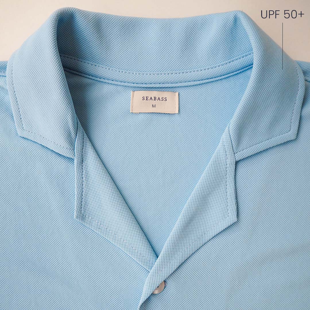 Männer UV Hemd Kurzarm mit UV-Schutz - Hellblau