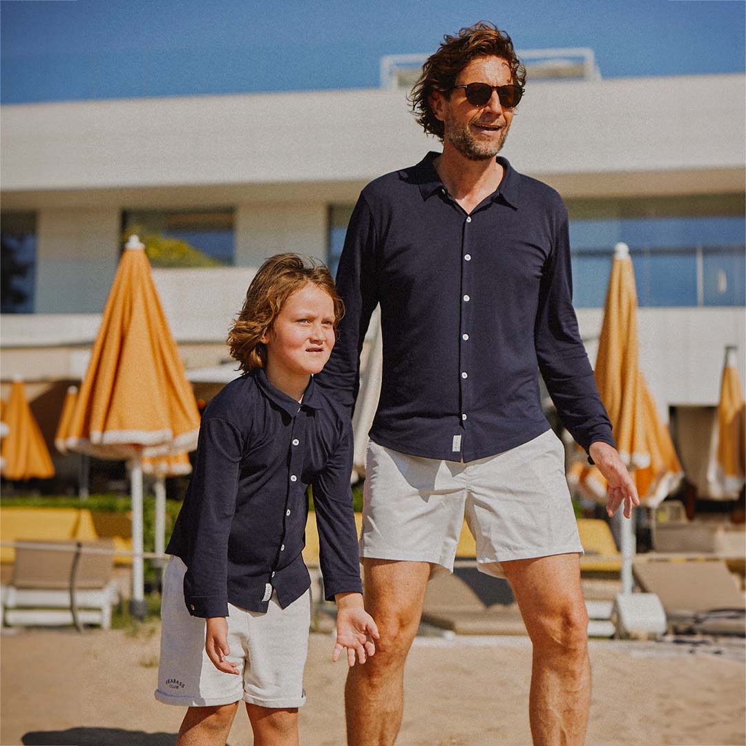 Männer UV Badeshort Weiß - einfarbig