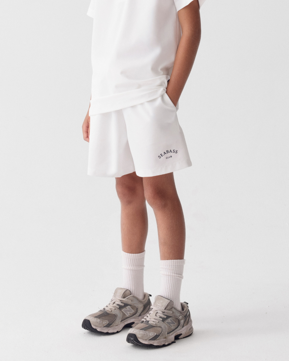 Kinder-UV-Aktivshorts, Weiß