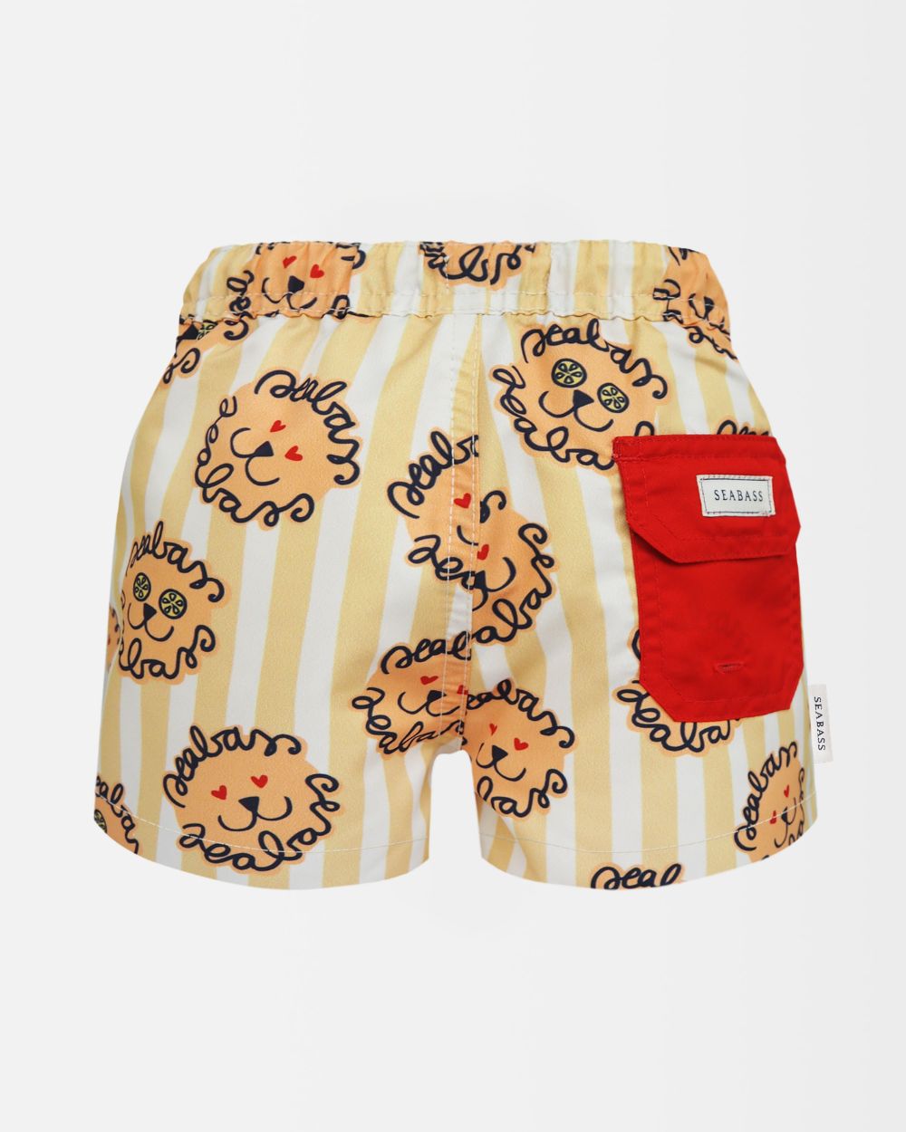 Männer UV Badeshort Leone - Löwe Gelbe Streifen