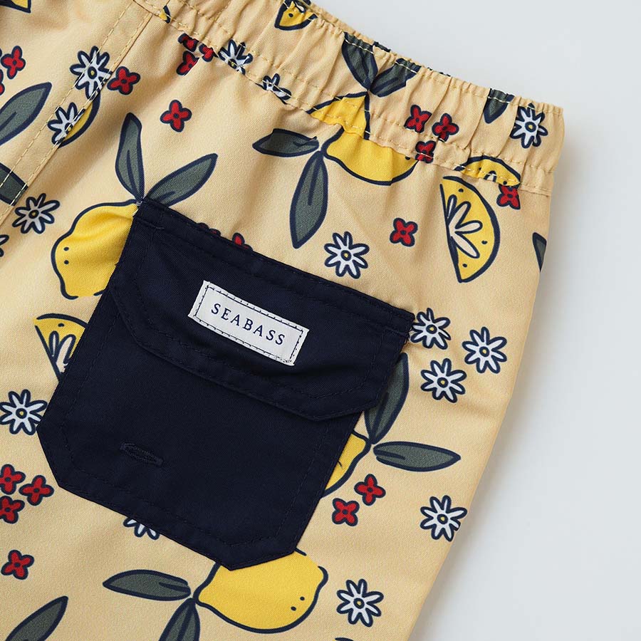 Jungs UV Badeshort Amalfi - Zitronen