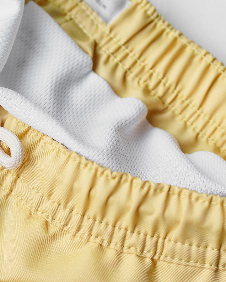 Männer UV Badeshort Weiches Gelb - einfarbig