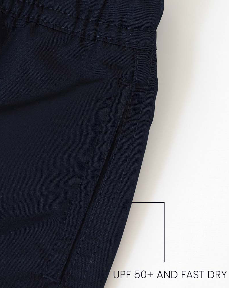 Jungs UV Badeshort Marineblau - einfarbig