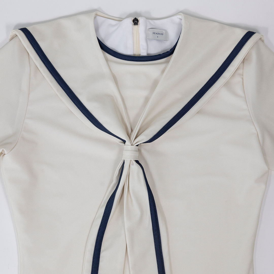 Damen UV-Badeanzug Sailor Nice - weiß dunkelblau