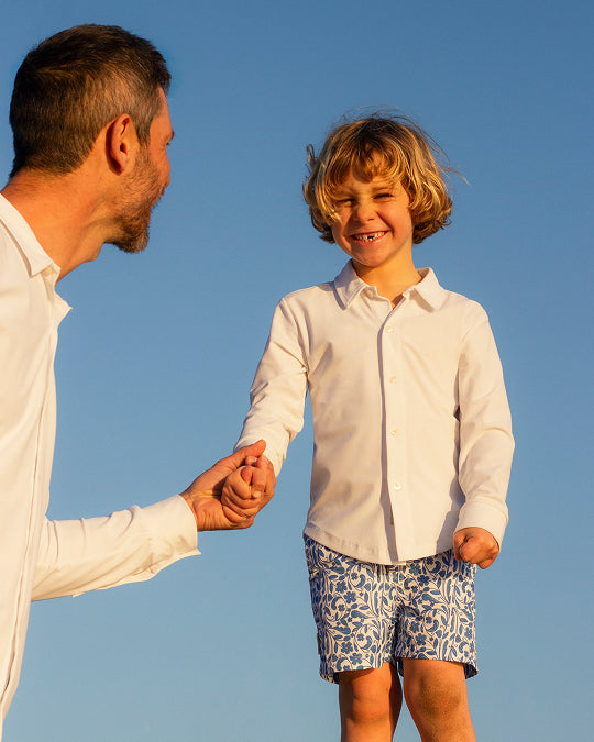 Jungs Hemd mit UV-Schutz - Weiß