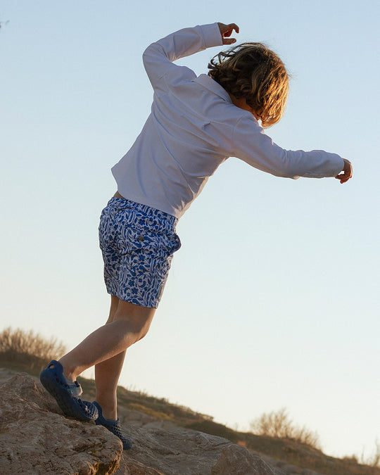 Jungs Hemd mit UV-Schutz - Weiß
