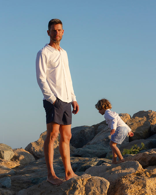 Herren UV Badeshorts Ferran Marineblau