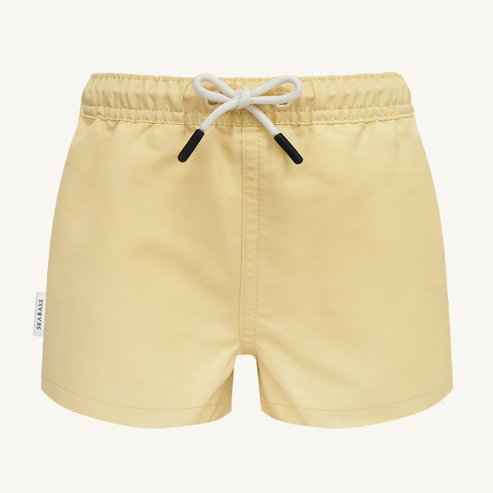 Jungs UV Badeshort Weiches Gelb - einfarbig