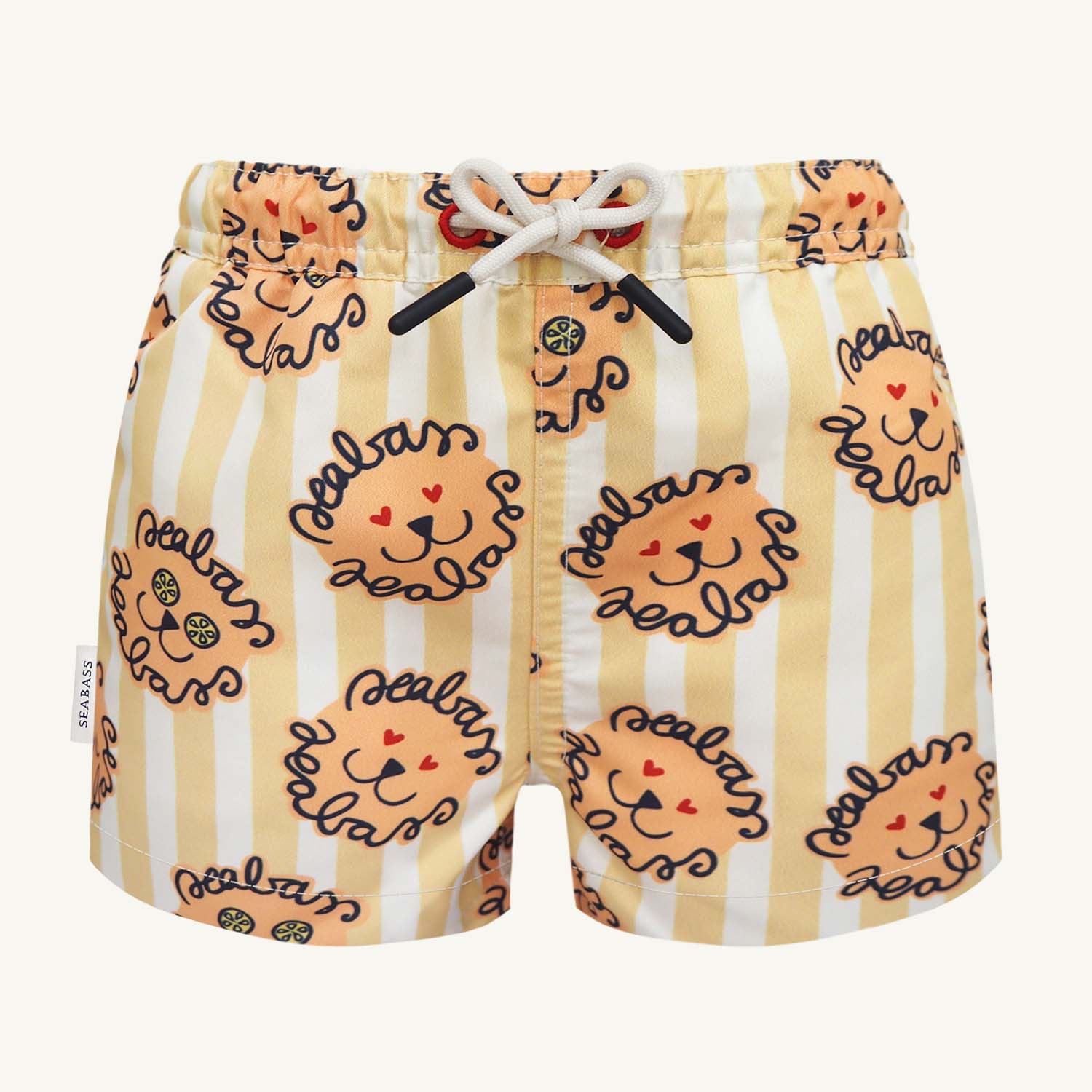 Jungs UV Badeshort Leone - Löwe Gelbe Streifen