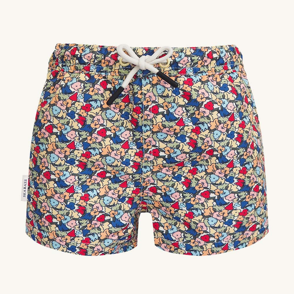 Männer UV Badeshort Valencia - mehrfarbige Blumen