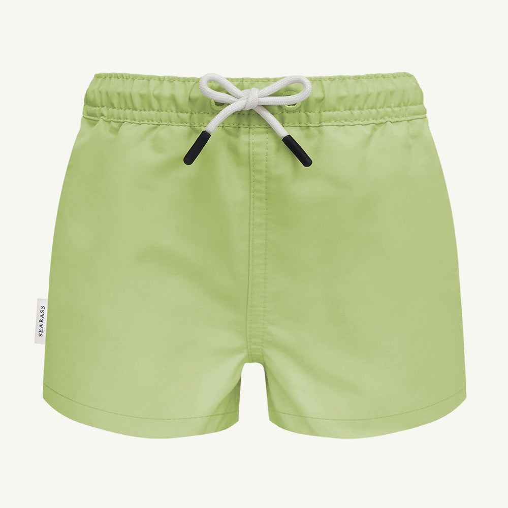 Männer UV Badeshort Pistazie Grün - einfarbig