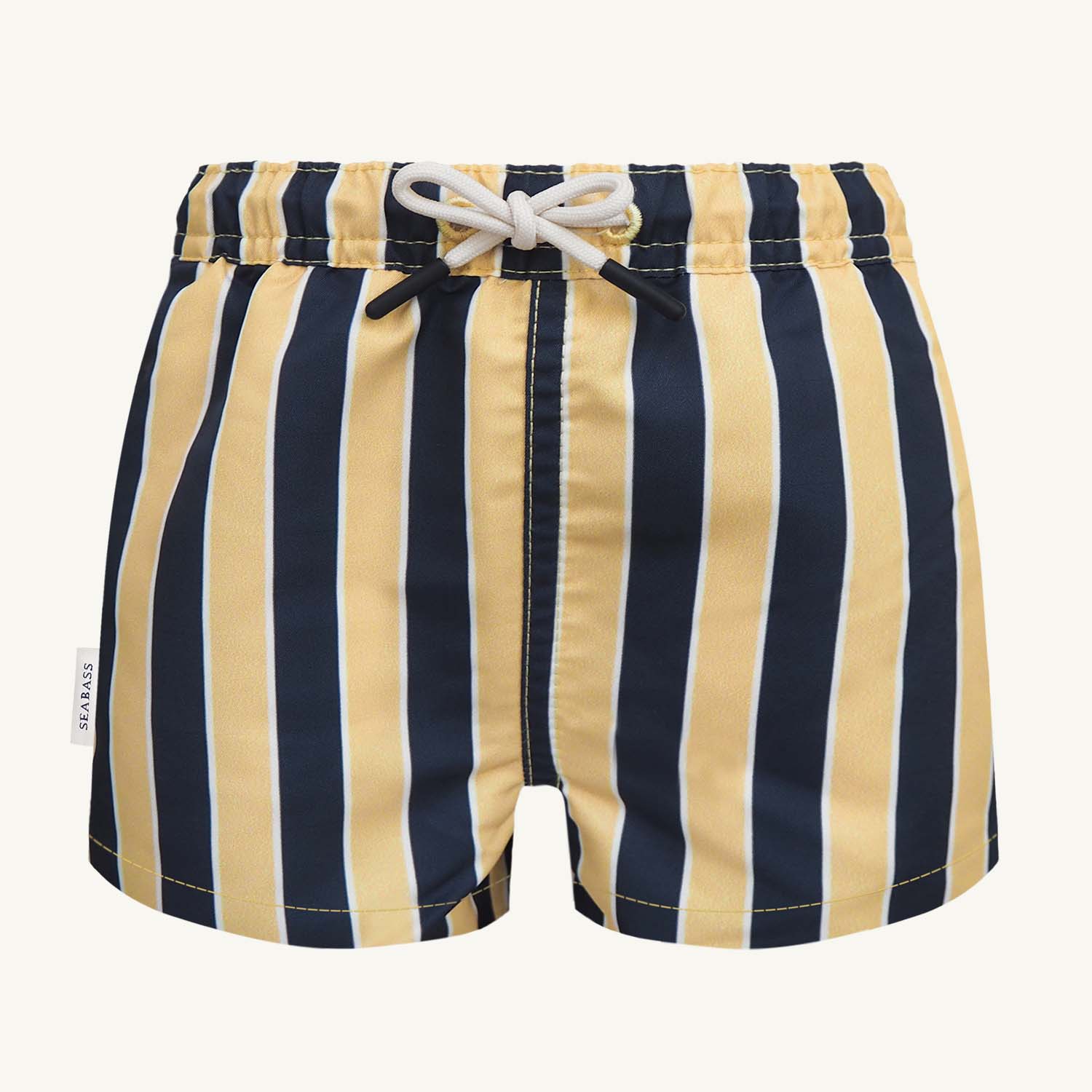 Männer UV Badeshort Sorrento - Blau Gelb Gestreift