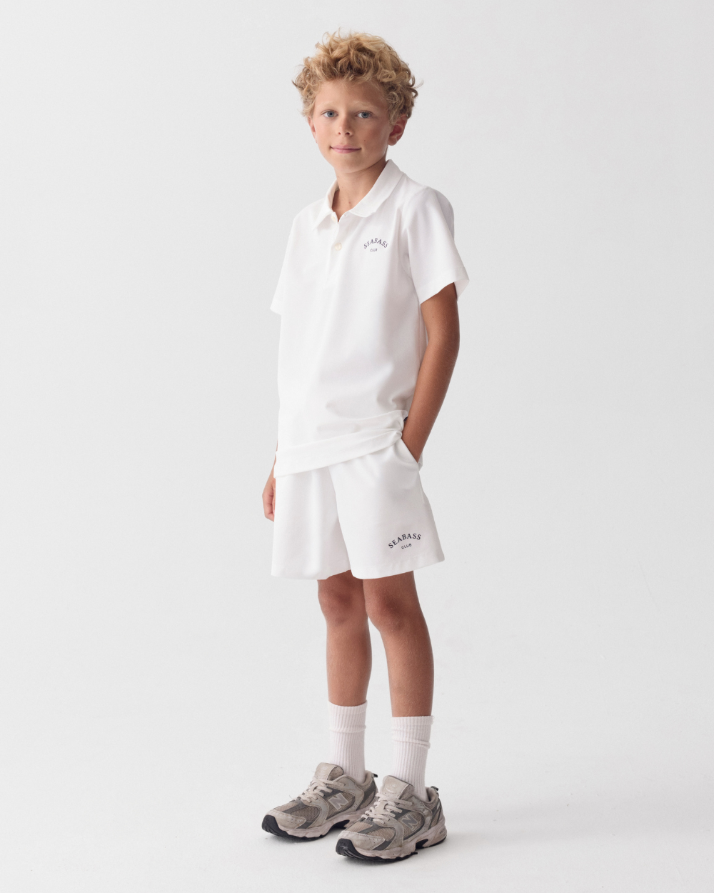 Kinder-UV-Aktivshorts, Weiß