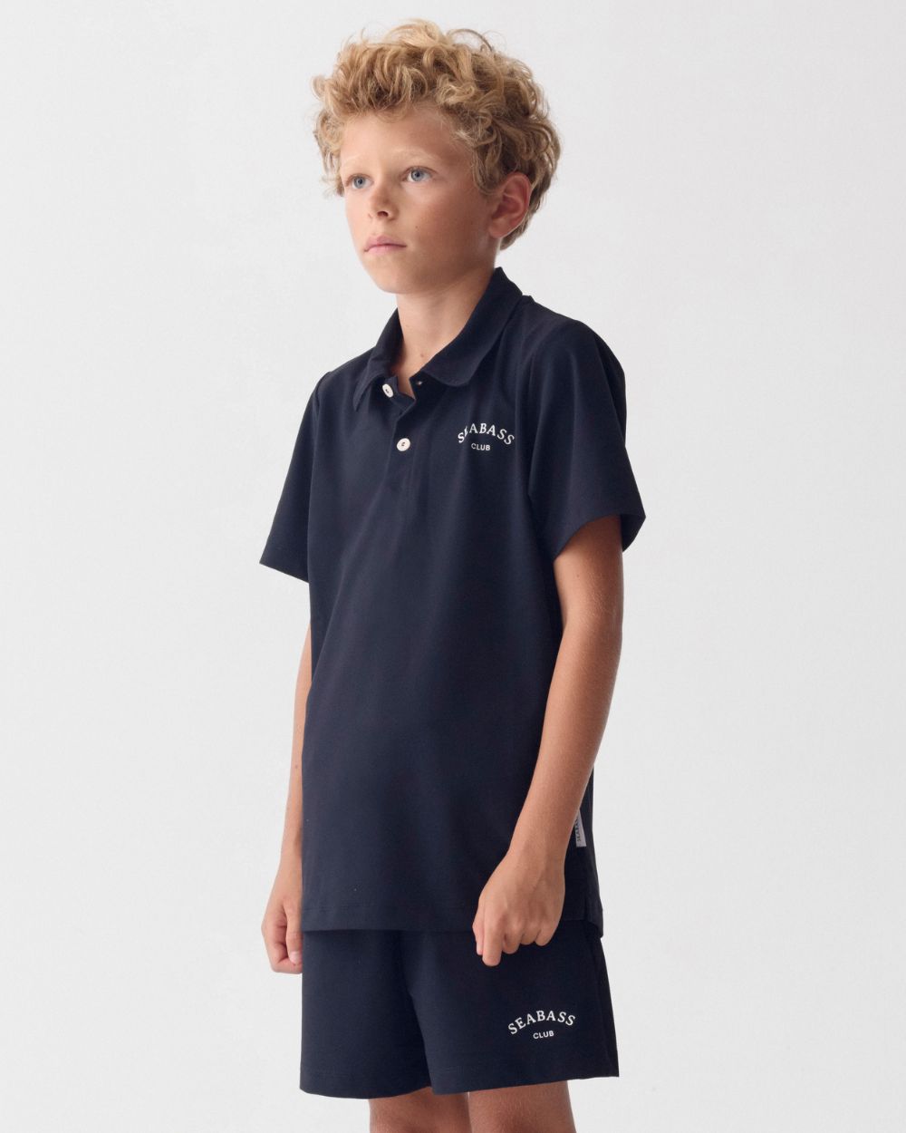 Kinder-Poloshirt mit UV-Schutz, Marineblau