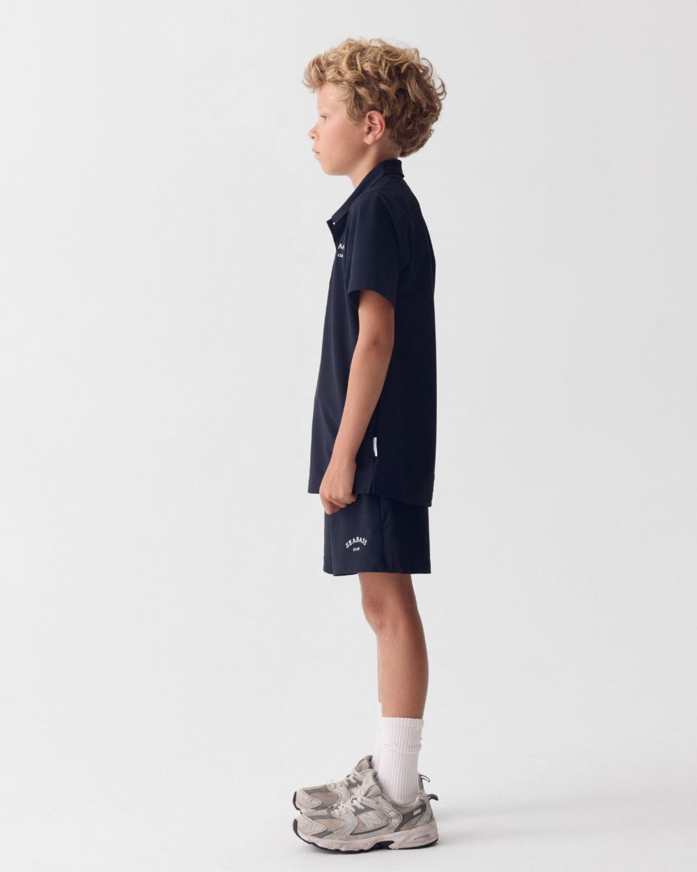 Kinder-Poloshirt mit UV-Schutz, Marineblau