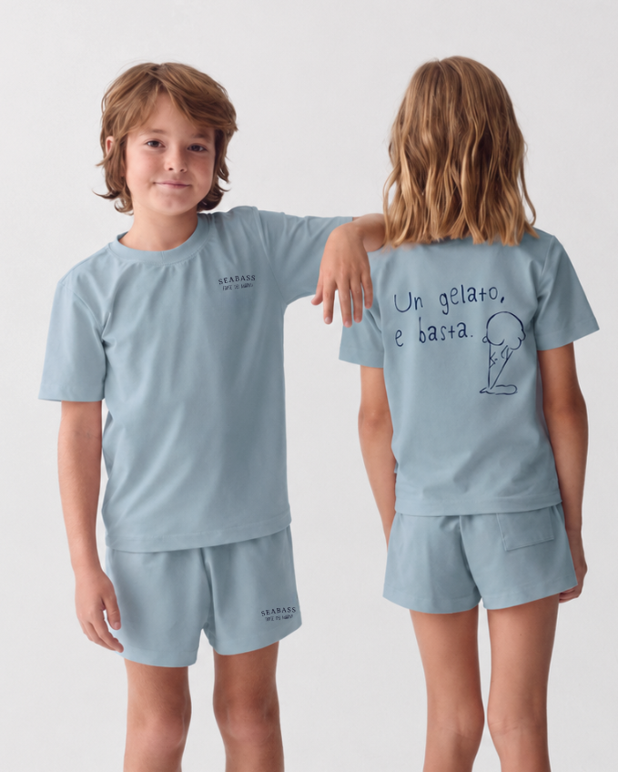 Kinder-T-Shirt Rayas Grün