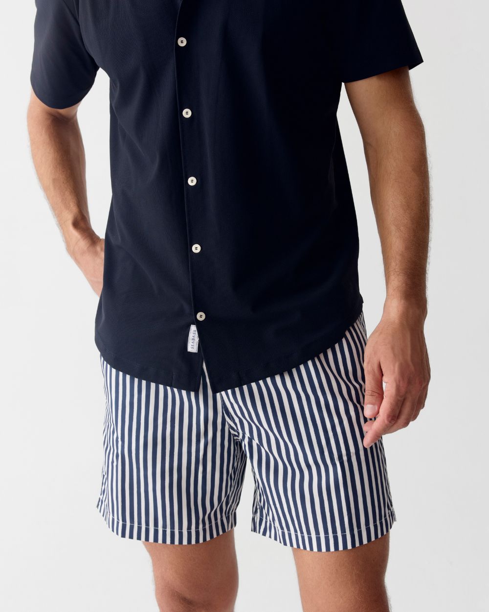 Männer UV Hemd Kurzarm mit UV-Schutz - Marineblau