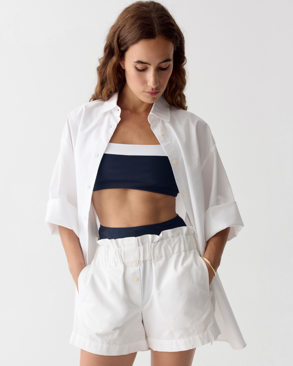 Damen UV-Oversize-Shirt Soleil Bright White