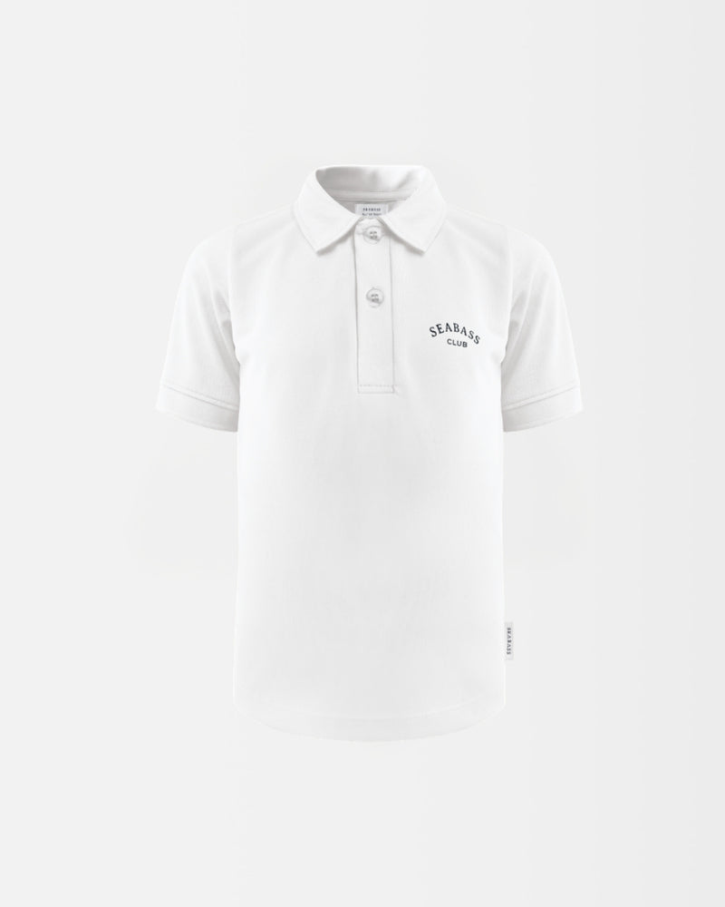 Kinder-Poloshirt mit UV-Schutz, Weiß