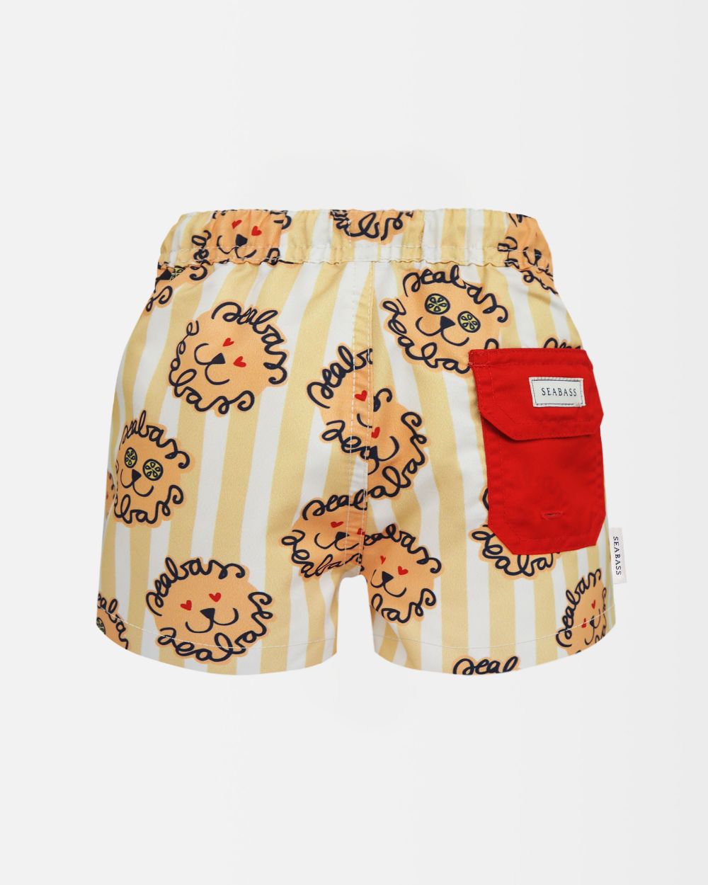 Jungs UV Badeshort Leone - Löwe Gelbe Streifen