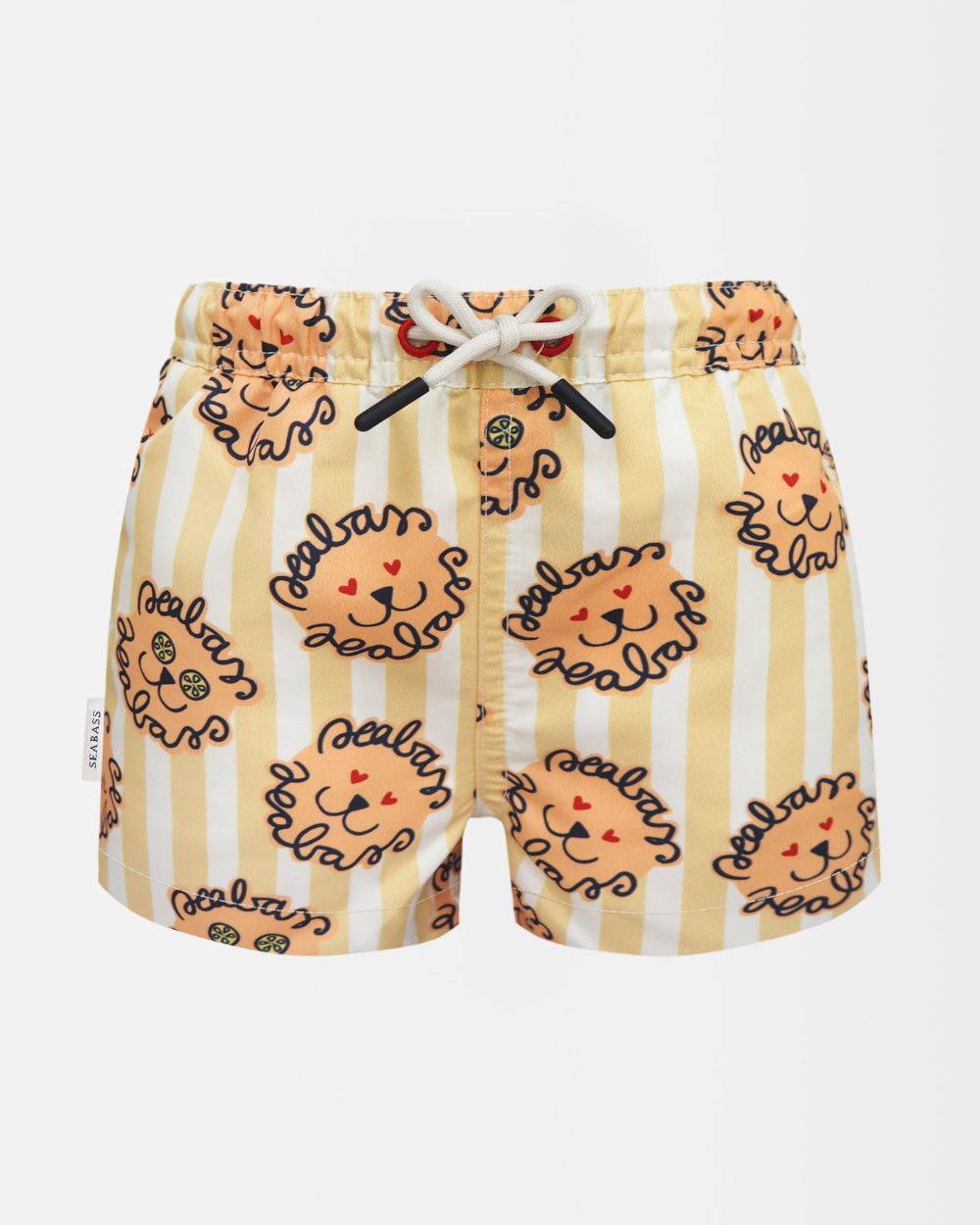 Männer UV Badeshort Leone - Löwe Gelbe Streifen