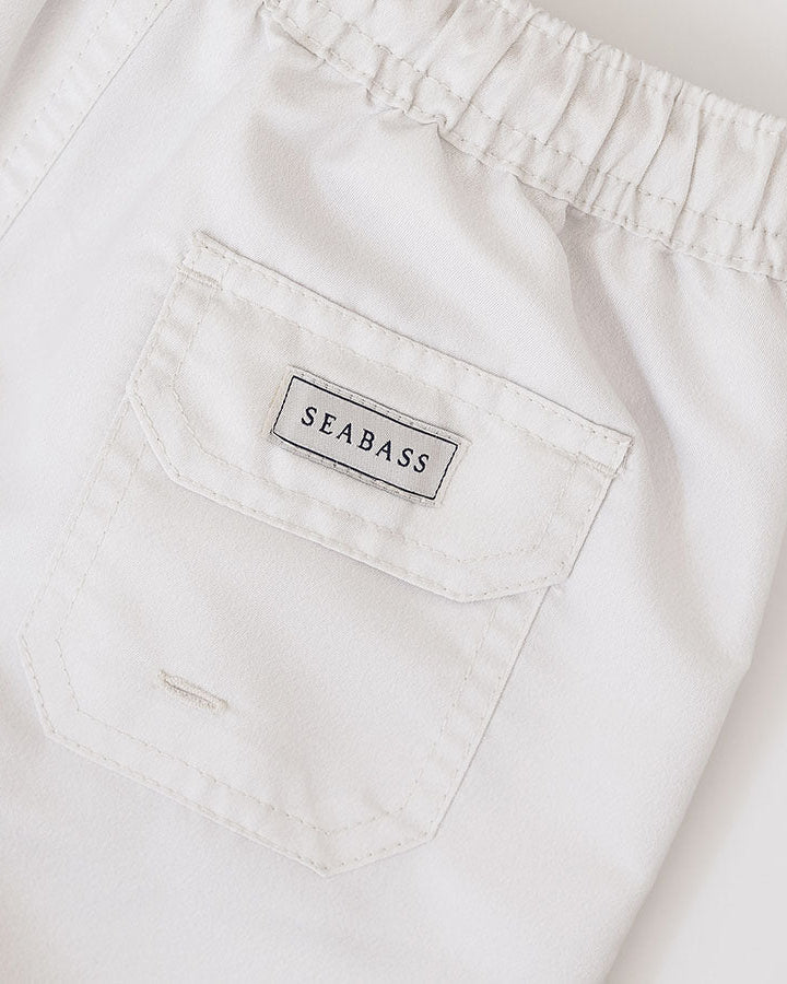 Jungs UV Badeshort Weiß - einfarbig
