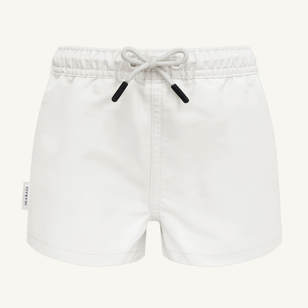 Jungs UV Badeshort Weiß - einfarbig